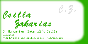 csilla zakarias business card